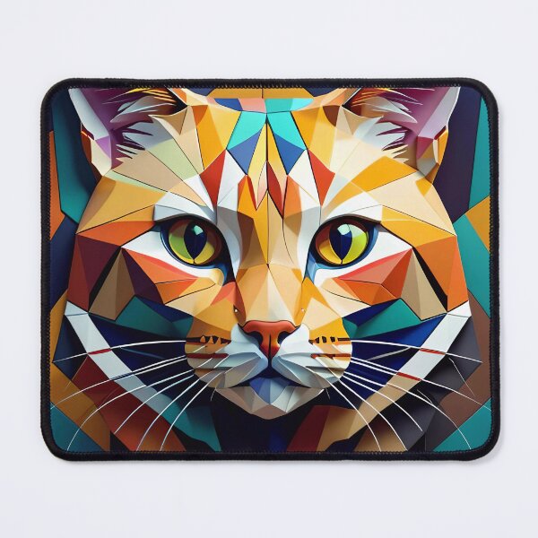 Item preview, Abstract Geometric Cat Art Pattern designed and sold by TheArtOfPat.