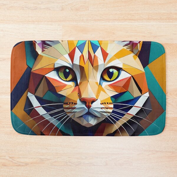 Artikelvorschau, Abstract Geometric Cat Art Pattern entworfen und verkauft von TheArtOfPat.