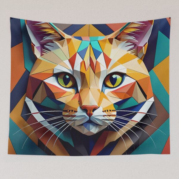 Artikelvorschau, Abstract Geometric Cat Art Pattern entworfen und verkauft von TheArtOfPat.