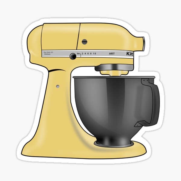 Kitchen Aid Mixer Pastel Yellow Sticker