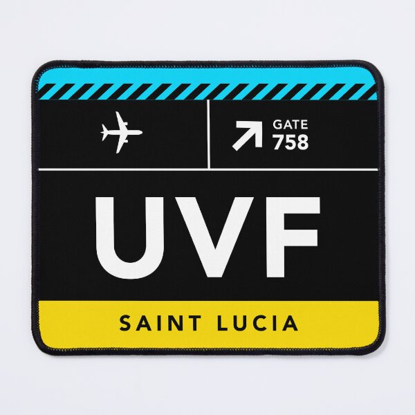 Item preview, 758 UVF St. Lucia Airport Code designed and sold by Uppercase Tees.