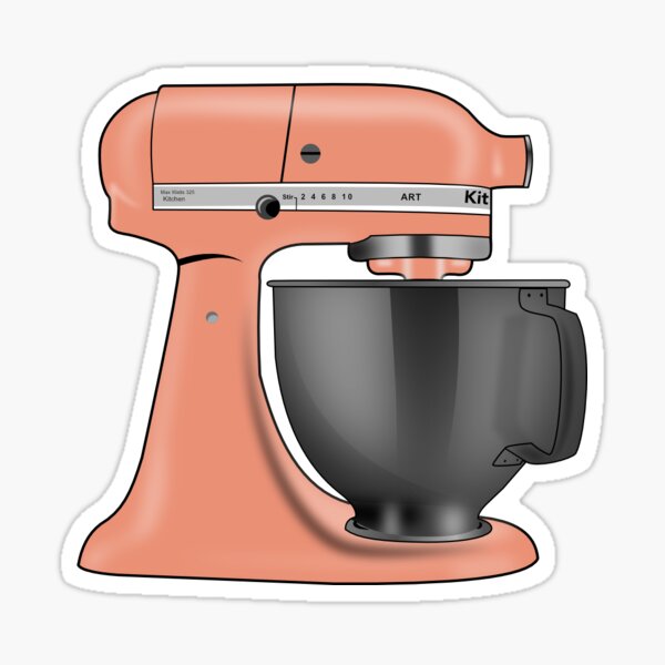 Kitchen Aid Mixer Pastel Coral Sticker