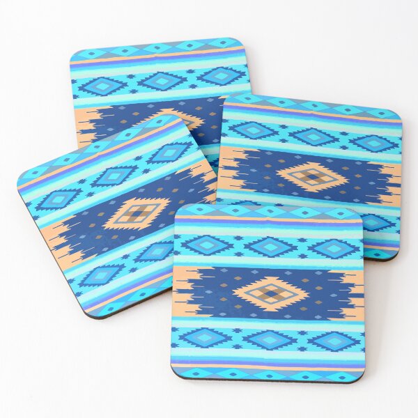 Item preview, Sky blue southwest boho chic maximalist decor folk art designed and sold by T-Mex.