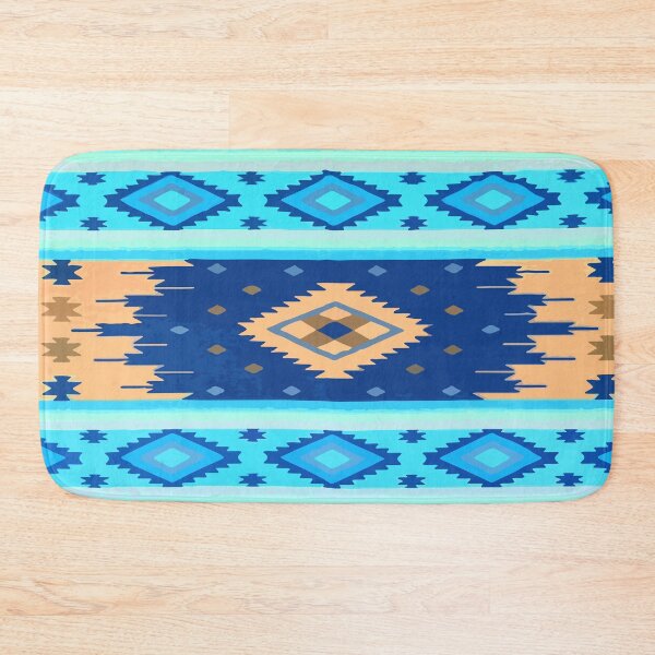Item preview, Sky blue southwest boho chic maximalist decor folk art designed and sold by T-Mex.