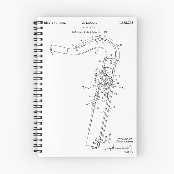 Item preview, Octave Key Patent Art Poster White Background designed and sold by Peek-Designs.