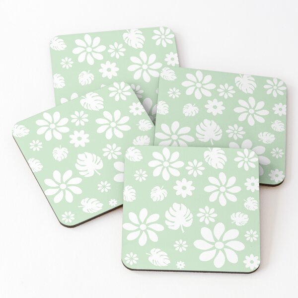 Item preview, White Floral on Green designed and sold by LornaHamel.