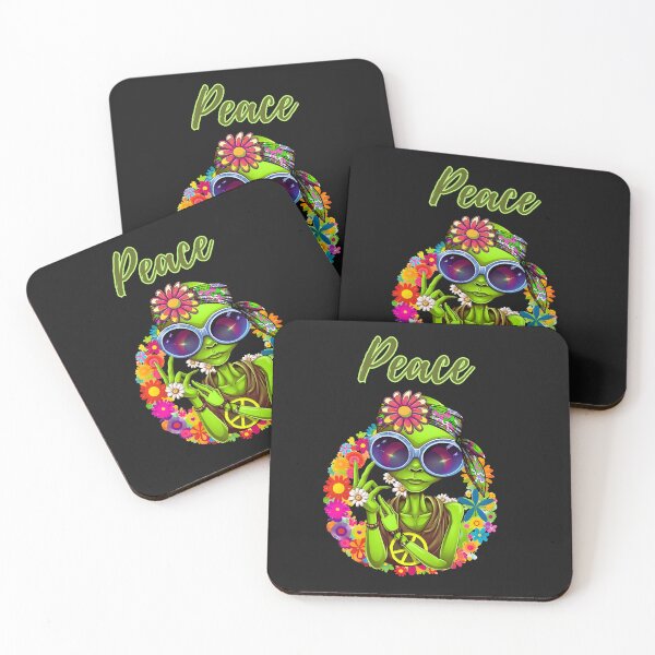 Item preview, Hippie Alien Spreading Peace on Earth designed and sold by AlienOccupation.