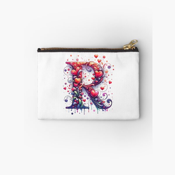 Item preview, The Letter R with Flowers and Hearts designed and sold by PassionforLove.