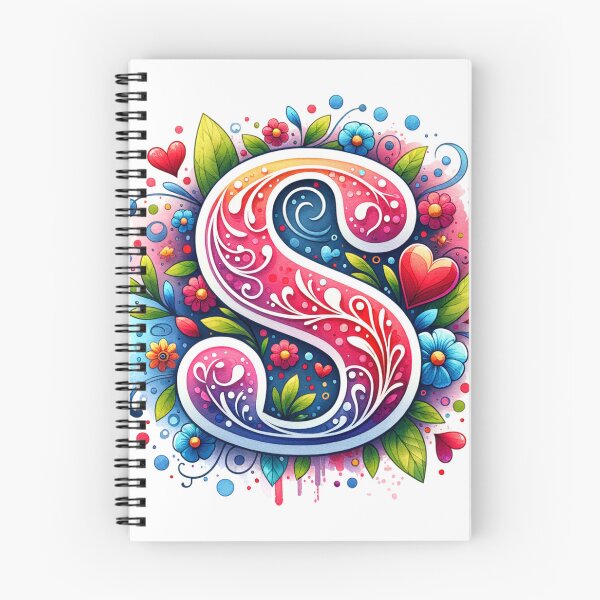 Item preview, The Letter S with Flowers and Hearts designed and sold by PassionforLove.