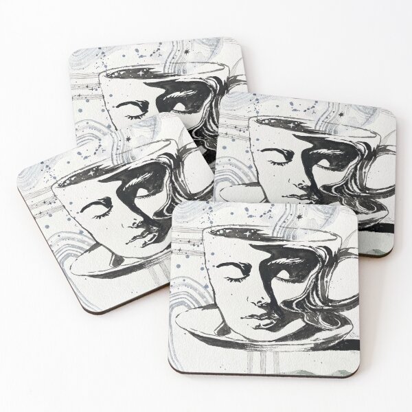 Item preview, Cups with faces - Universe Dreaming designed and sold by Taya Divnova.
