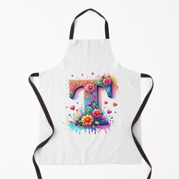 Item preview, The Letter T with Flowers and Hearts designed and sold by PassionforLove.