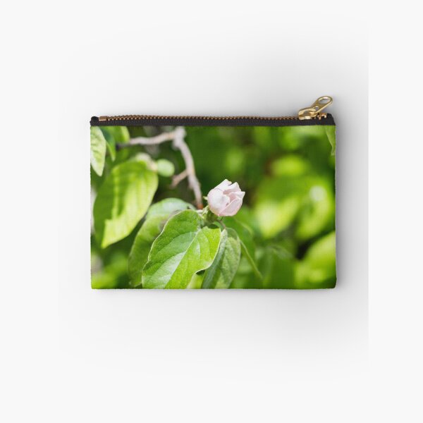 Item preview, A Single Quince Tree Bud in Vibrant Green Leafery designed and sold by Georgia Mizuleva.