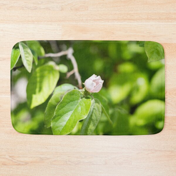 Item preview, A Single Quince Tree Bud in Vibrant Green Leafery designed and sold by Georgia Mizuleva.