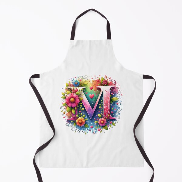Item preview, The Letter M with Flowers and Hearts designed and sold by PassionforLove.