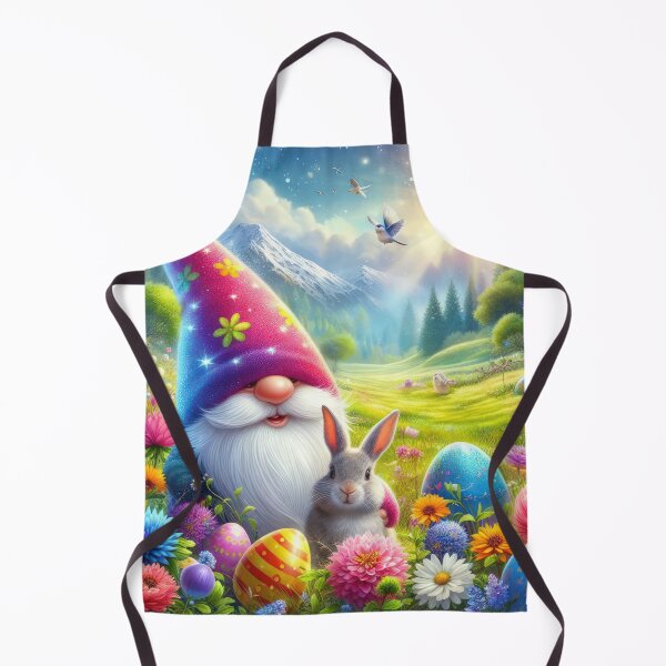 Item preview, easter gnome with Purple hat with rabbit magical landscape designed and sold by Expressions-Sel.