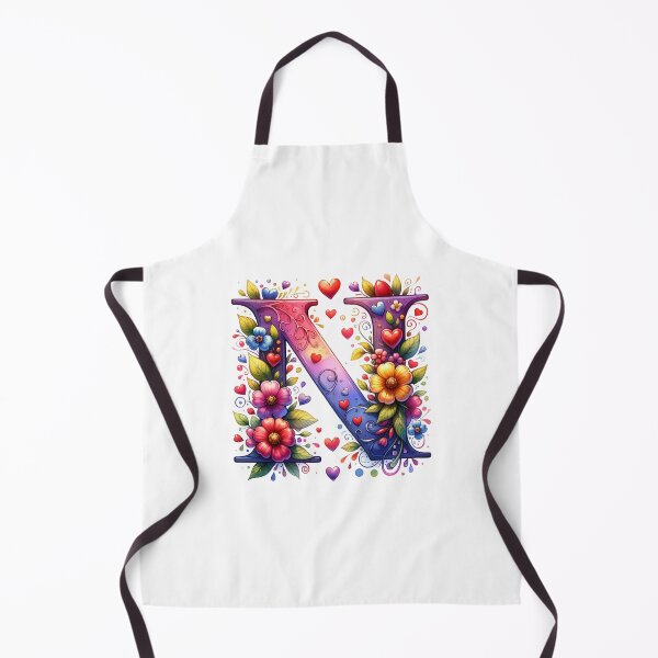 Item preview, The Letter N with Flowers and Hearts designed and sold by PassionforLove.