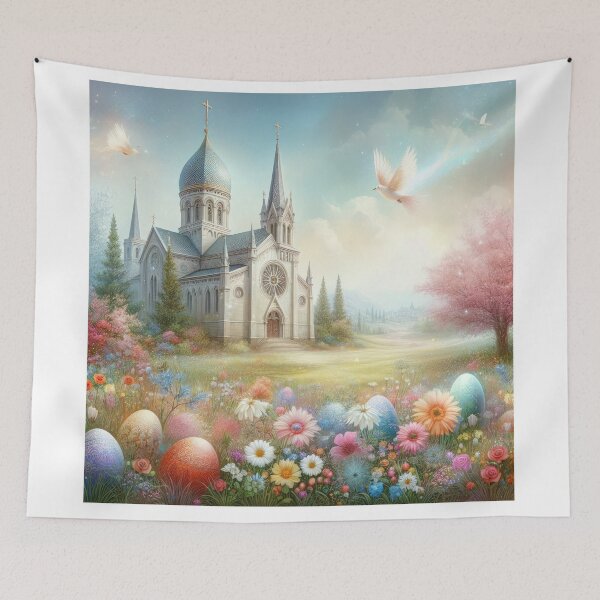 Item preview, easter magical landscape Easter church designed and sold by Expressions-Sel.