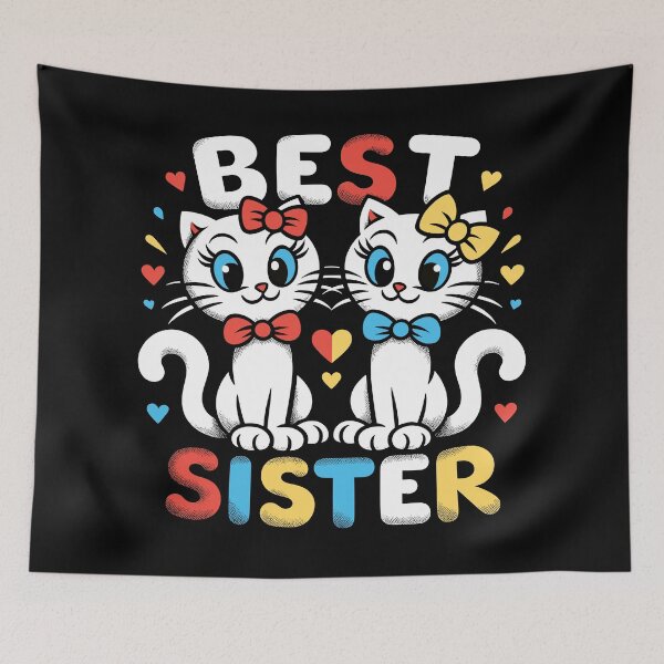 Item preview, best sister cat -national siblings day-Purrfect Sisterhood  designed and sold by toobel.