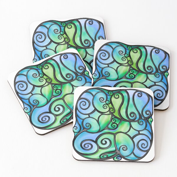 Item preview, Swirly Bubbles in Blue designed and sold by lezell.