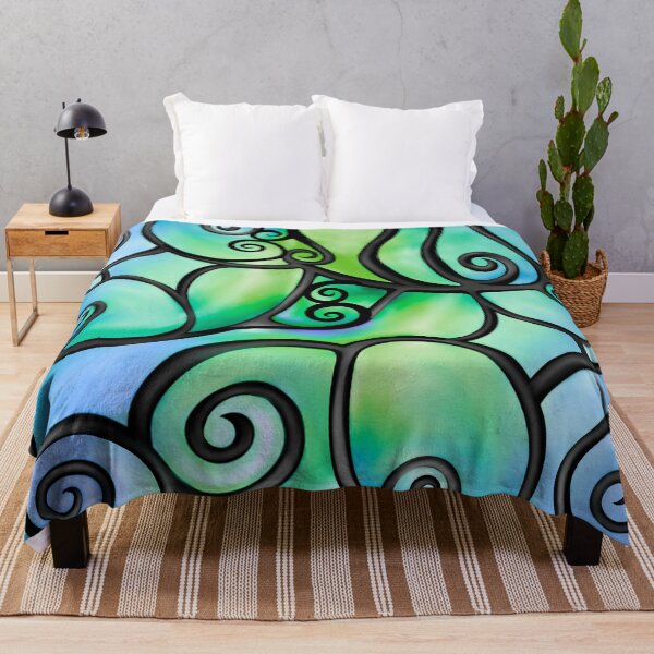 Item preview, Swirly Bubbles in Blue designed and sold by lezell.