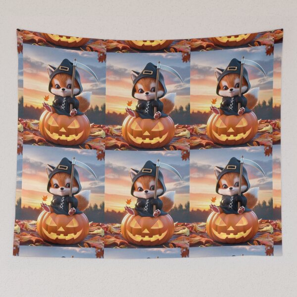 Item preview, Fox Portrait. halloween fox designed and sold by FoxVibes.