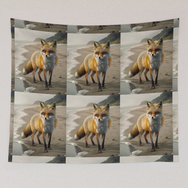 Item preview, Fox Portrait. beach view designed and sold by FoxVibes.