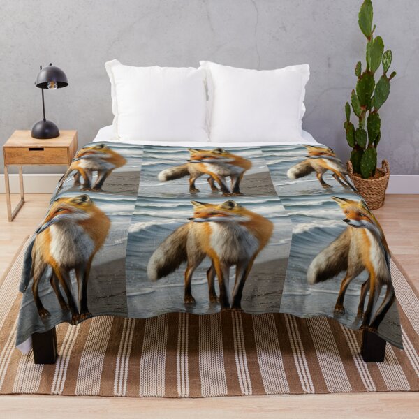 Artikelvorschau, Fuchsporträt. Blick auf den Strand entworfen und verkauft von FoxVibes.