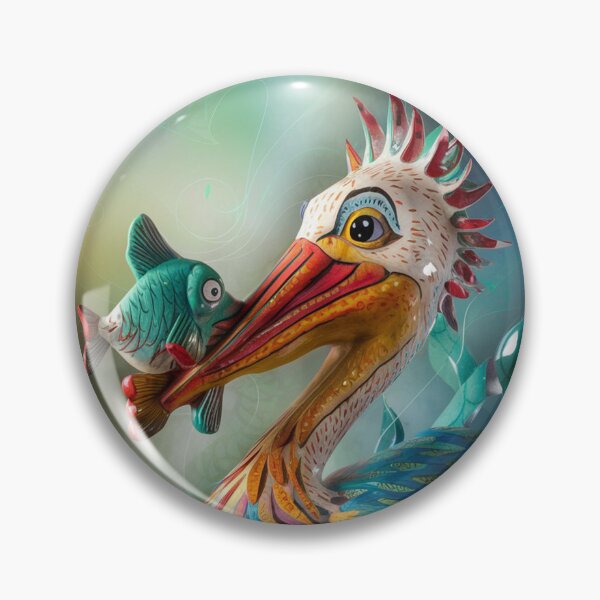 Artikelvorschau, Pelikan mit Fisch im Alebrijes Style entworfen und verkauft von shakespeare1212.
