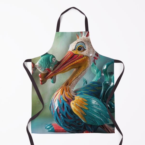 Artikelvorschau, Pelikan mit Fisch im Alebrijes Style entworfen und verkauft von shakespeare1212.