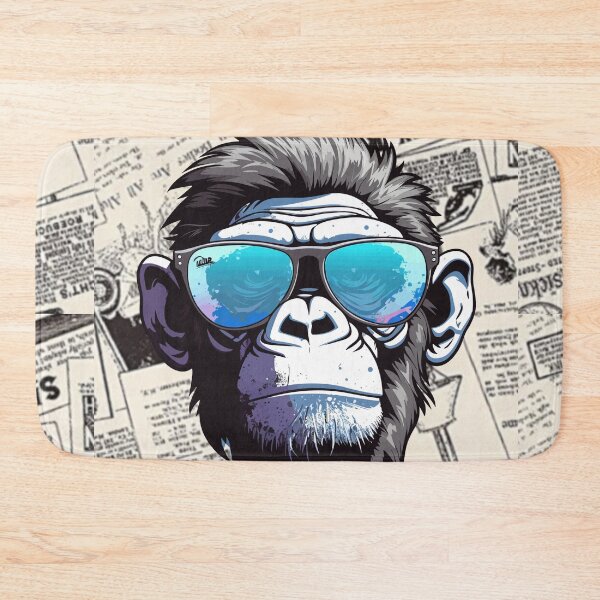 Item preview, Monkey t-shirts, nature t-shirts, cute wildlife t-shirts, vintage style t-shirts. ,newspaper designed and sold by BeYourself1993.