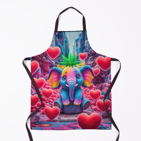 Item preview, Elephant Portrait. happy elephant, colorful elephant designed and sold by ElephantVibes.