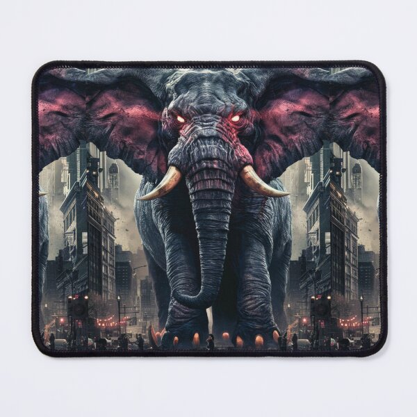 Item preview, Elephant Portrait. horror elephant designed and sold by ElephantVibes.