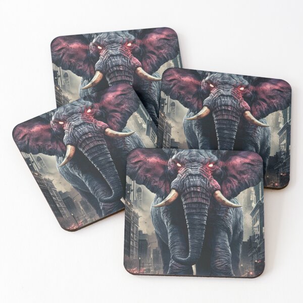 Item preview, Elephant Portrait. horror elephant designed and sold by ElephantVibes.