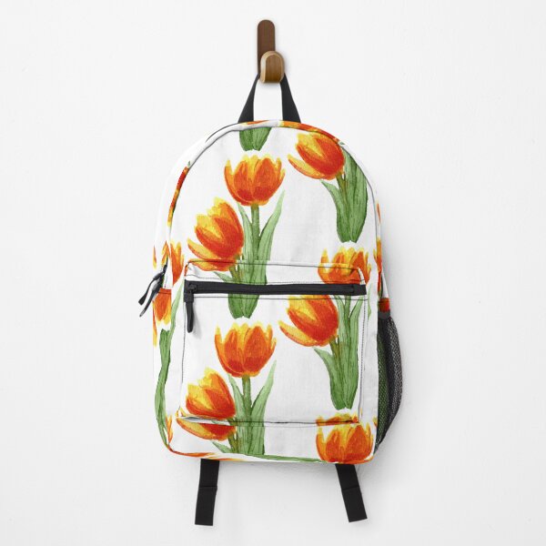 Item preview, Painterly Watercolour Flowers Tulips Yellow Orange Red designed and sold by Jaana Day.