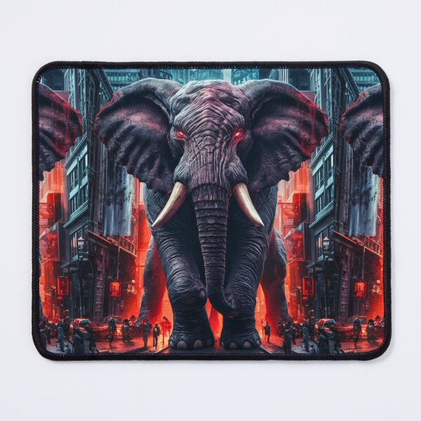Item preview, Elephant Portrait. horror elephant designed and sold by ElephantVibes.