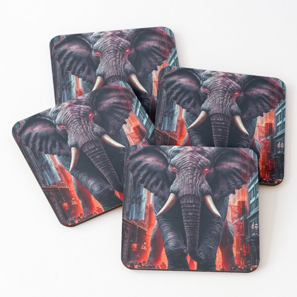 Item preview, Elephant Portrait. horror elephant designed and sold by ElephantVibes.