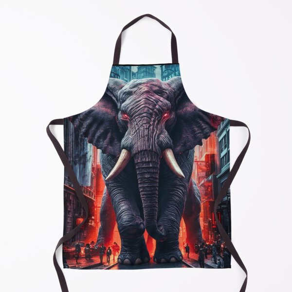 Item preview, Elephant Portrait. horror elephant designed and sold by ElephantVibes.