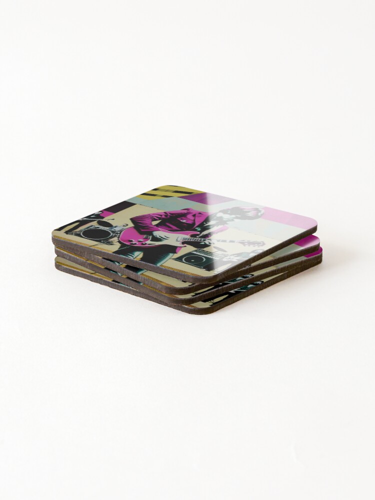 Thumbnail 4 of 5, Coasters (Set of 4), Neon Riffs designed and sold by ramboe.