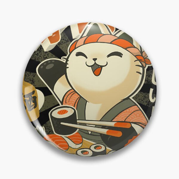 Artikelvorschau, Sushi-Chef-Katze, lustige Restaurant-Kätzchen, japanisches Essen entworfen und verkauft von JenniferSteen9.