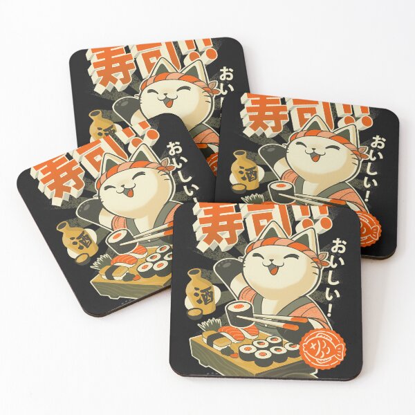Item preview, Sushi Chef Cat , Funny Restaurant Kitty, Japanese Food designed and sold by JenniferSteen9.