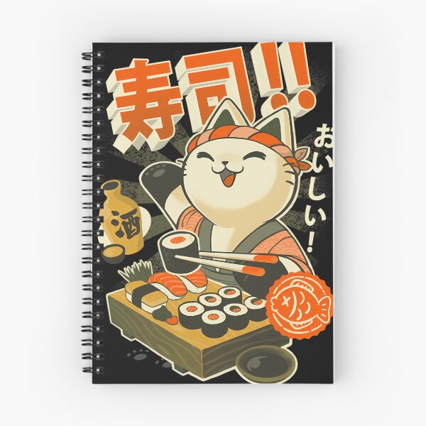Item preview, Sushi Chef Cat , Funny Restaurant Kitty, Japanese Food designed and sold by JenniferSteen9.