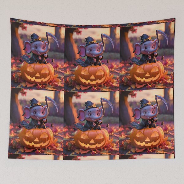 Item preview, Elephant Portrait. halloween elephant designed and sold by ElephantVibes.