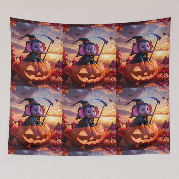 Item preview, Elephant Portrait. halloween elephant designed and sold by ElephantVibes.