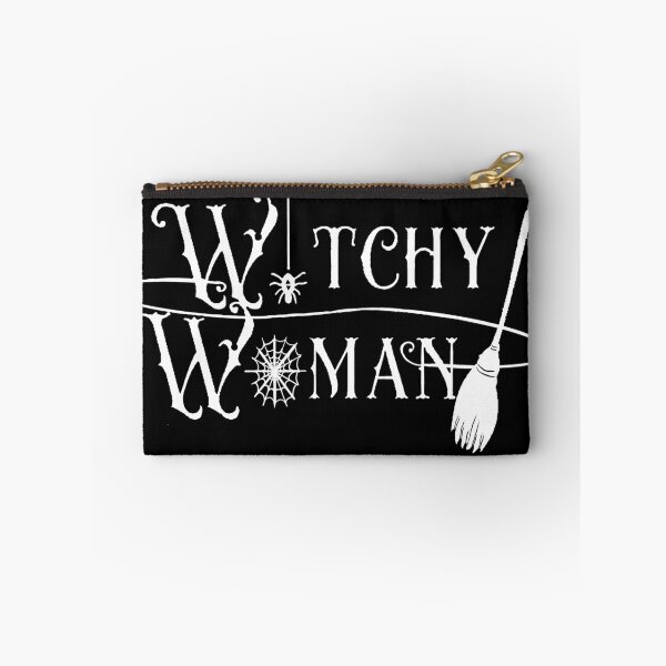 Item preview, Witchy Woman (with broom) in white designed and sold by ArtbyMikkiC.