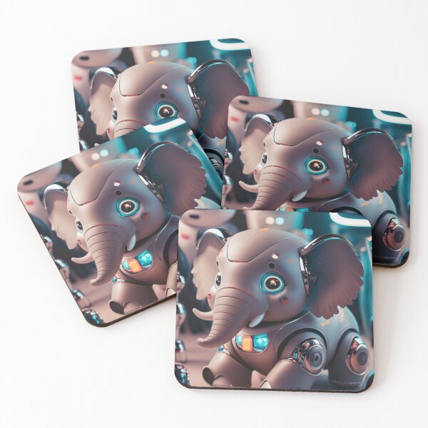 Item preview, Elephant Portrait. robot elephant designed and sold by ElephantVibes.