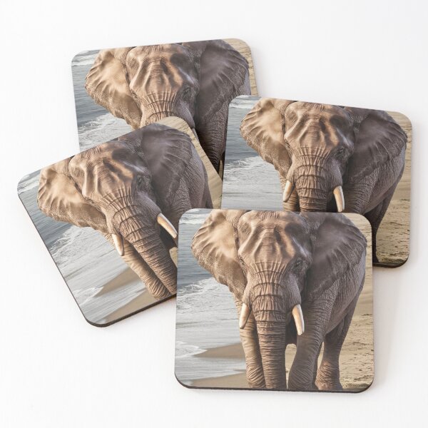 Item preview, Elephant Portrait. beach view designed and sold by ElephantVibes.