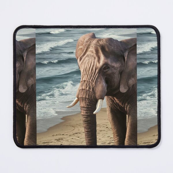 Item preview, Elephant Portrait. beach view designed and sold by ElephantVibes.