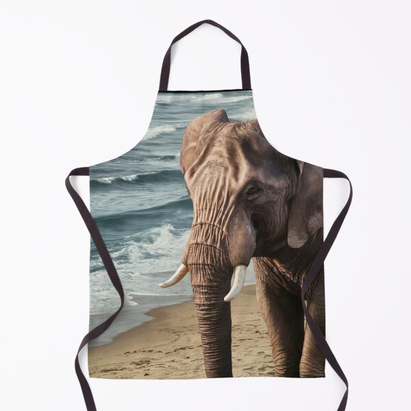 Item preview, Elephant Portrait. beach view designed and sold by ElephantVibes.