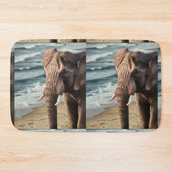 Item preview, Elephant Portrait. beach view designed and sold by ElephantVibes.