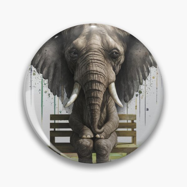Item preview, Elephant Portrait. sad elephant designed and sold by ElephantVibes.
